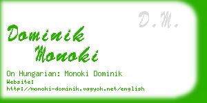 dominik monoki business card